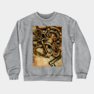 Vintage anchor and octopus steampunk Crewneck Sweatshirt